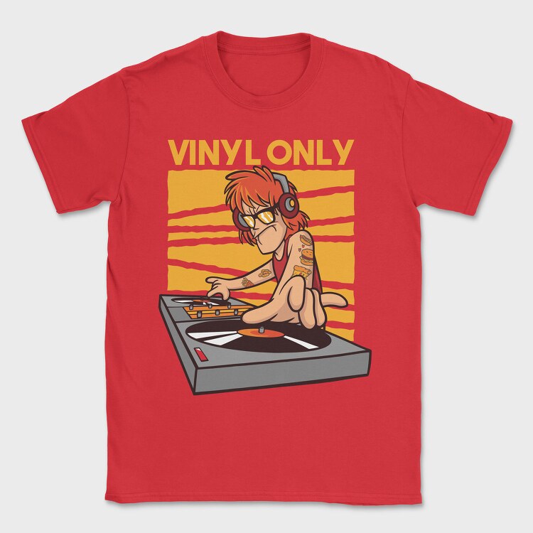 Vinyl Dj Quote, Tricou Barbati (Unisex)
