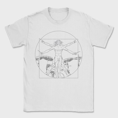 Vitruvian Drummer, Tricou Barbati (Unisex)