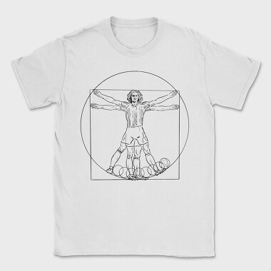 Vitruvian Man Football, Tricou Barbati (Unisex)