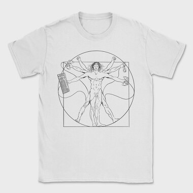 Vitruvian Man Video Games, Tricou Barbati (Unisex)