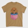 Vizsla Dog Pocket, Tricou Barbati (Unisex)