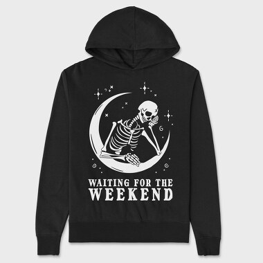 Waiting for the Weekend Skeleton, Hanorac Oversize Barbati (Unisex)