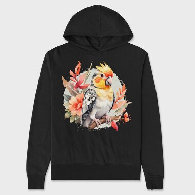 Watercolor Birdd, Hanorac Oversize Barbati (Unisex)