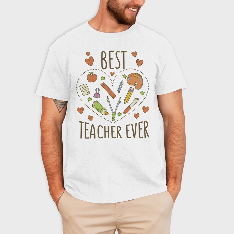 Best Teacher Ever, Tricou Barbati (Unisex)