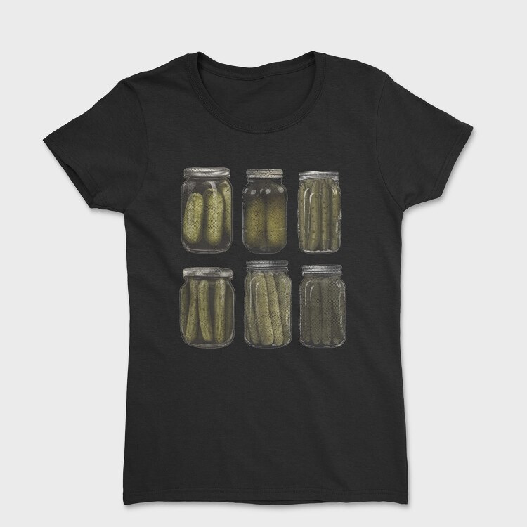 Vintage Pickles Jar Graphic Canned, Tricou Femei