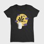 Vase With Plant Nature Flat Clouds, Tricou Femei