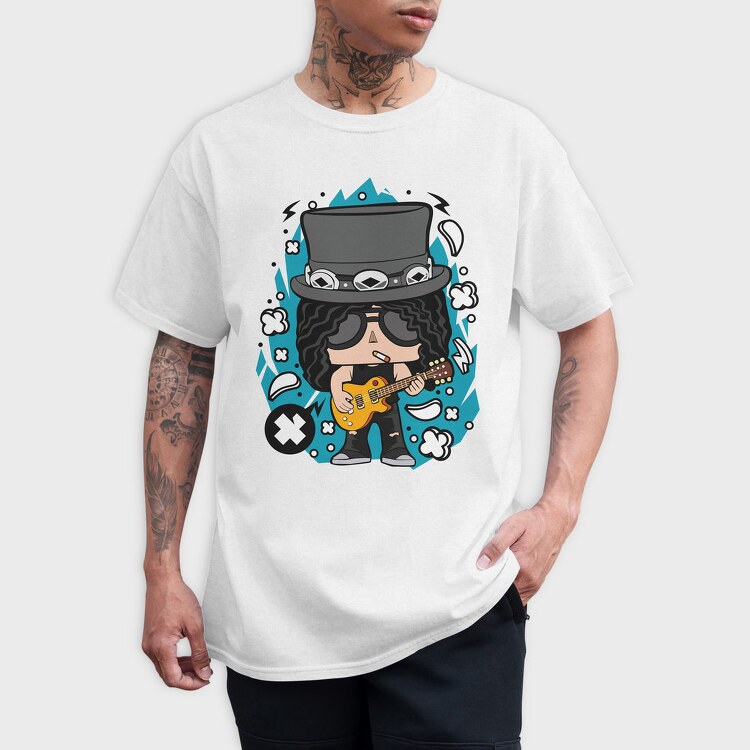 Rockstar Guitar Hero 1, Tricou Barbati (Unisex)