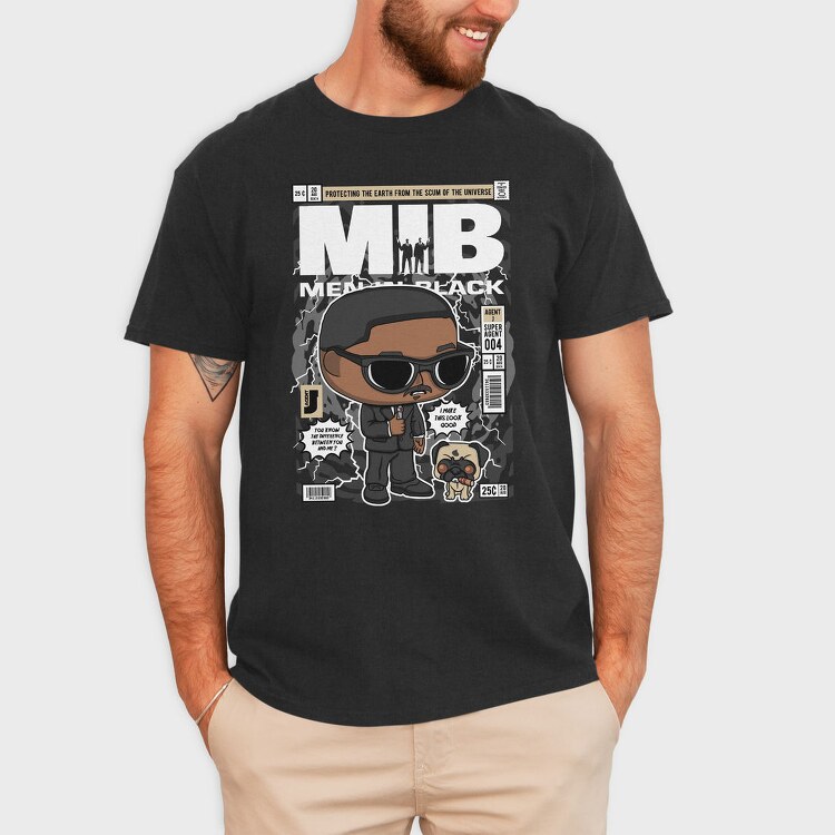 Agent J Comic Pop Art, Tricou Barbati (Unisex)