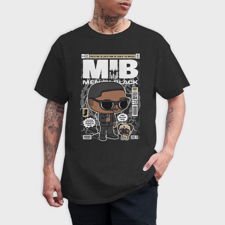 Agent J Comic Pop Art, Tricou Barbati (Unisex)