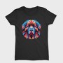 Geometric Newfoundland Dog, Tricou Femei