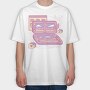 Vaporwave Videogame Console Pink Consola, Tricou Oversize Barbati (Unisex)