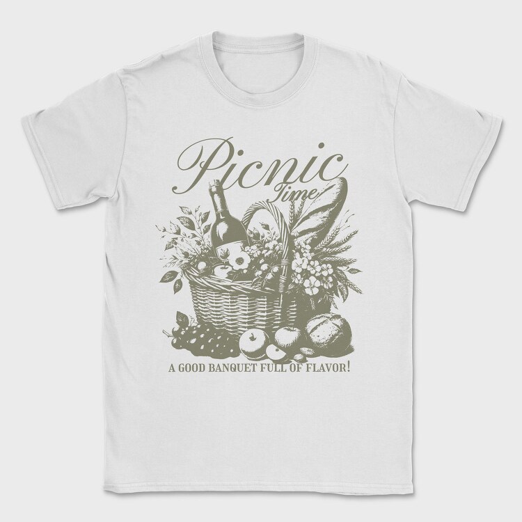 Vintage Picnic Basket, Tricou Barbati (Unisex)