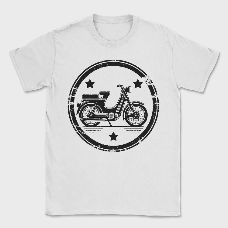 Vintage Moped Motorcycle Cyclomotor, Tricou Barbati (Unisex)