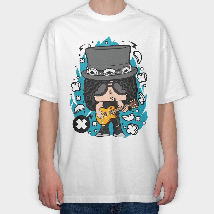 Rockstar Guitar Hero 1, Tricou Oversize Barbati (Unisex)