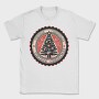 Vintage Christmas Tree Emblem, Tricou Barbati (Unisex)