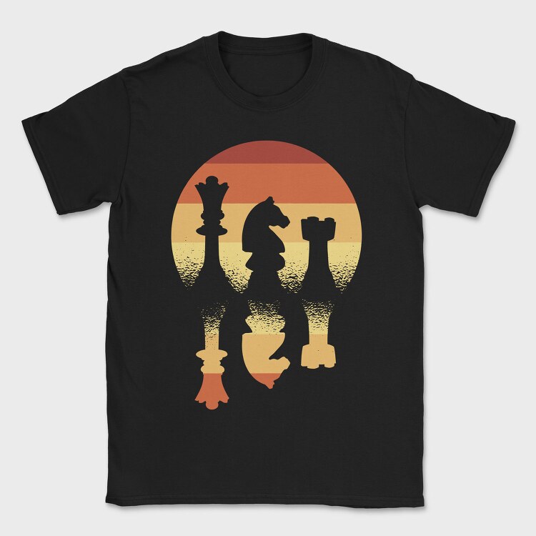 Vintage Chess Pieces, Tricou Barbati (Unisex)