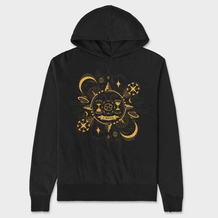 Vintage Cancer Constellation Zodiac Sign, Hanorac Oversize Barbati (Unisex)
