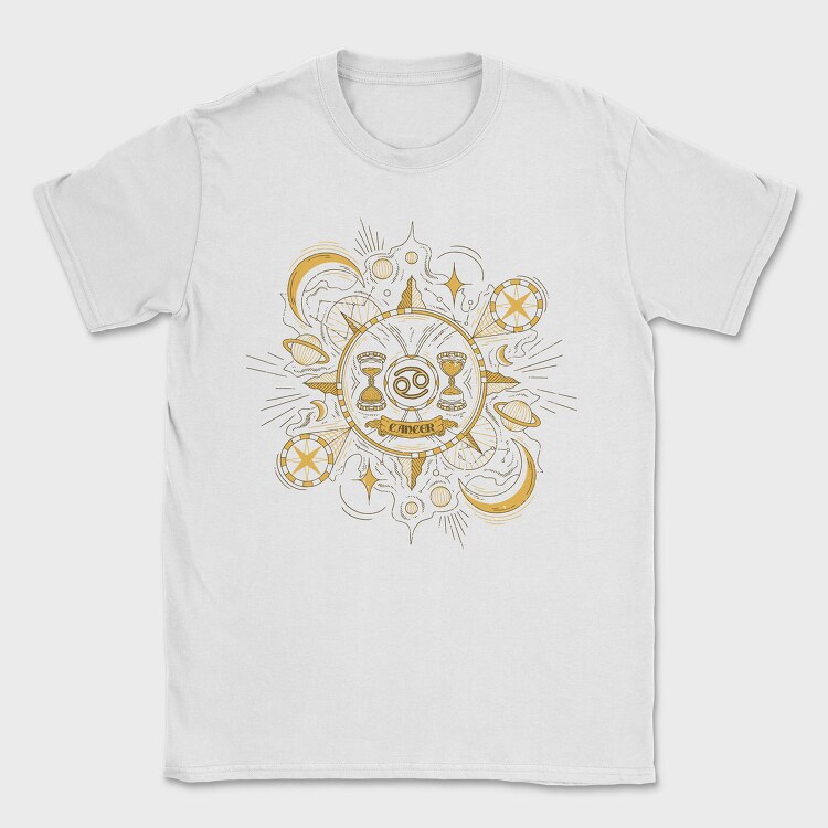 Vintage Cancer Constellation Zodiac Sign, Tricou Barbati (Unisex)