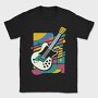 Vibrant Electric Guitar Colorful, Tricou Barbati (Unisex)