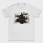 Vibrant Drummer Silhouette, Tricou Barbati (Unisex)