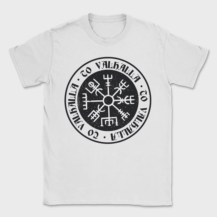 Vegvisir Compass To Valhalla, Tricou Barbati (Unisex)