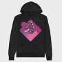 Vaporwave Wolf, Hanorac Oversize Barbati (Unisex)