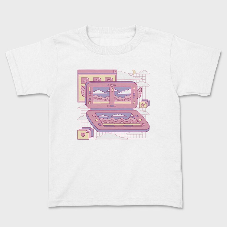Vaporwave Videogame Console Pink Consola, Tricou Copii