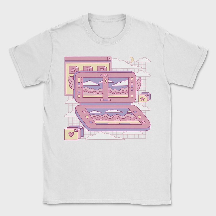 Vaporwave Videogame Console Pink Consola, Tricou Barbati (Unisex)