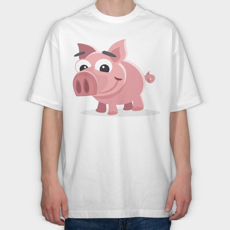 Piggy Bank Fun, Tricou Oversize Barbati (Unisex)