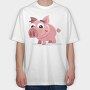 Piggy Bank Fun, Tricou Oversize Barbati (Unisex)