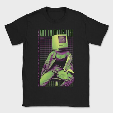 Wireframe Art Life Pc Head, Tricou Barbati (Unisex)