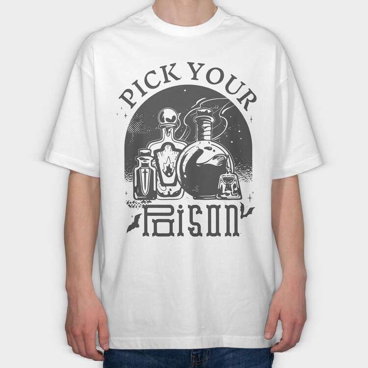Pick Your Poison Halloween, Tricou Oversize Barbati (Unisex)