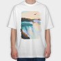 Niagara Falls Painting, Tricou Oversize Barbati (Unisex)