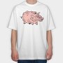Piggy Party, Tricou Oversize Barbati (Unisex)