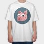 Piggy Bank Smile, Tricou Oversize Barbati (Unisex)