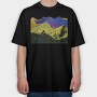 Pink Moon Landscape, Tricou Oversize Barbati (Unisex)