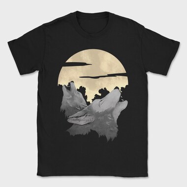 Wolves Howling With the Moon, Tricou Barbati (Unisex)