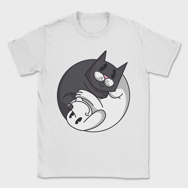 Yin Yang Cat and Dog, Tricou Barbati (Unisex)
