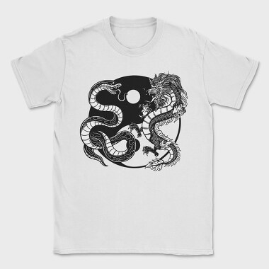 Yin Yang Dragon Snake, Tricou Barbati (Unisex)