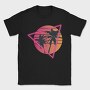 Vaporwave Palm Tree Sunset, Tricou Barbati (Unisex)