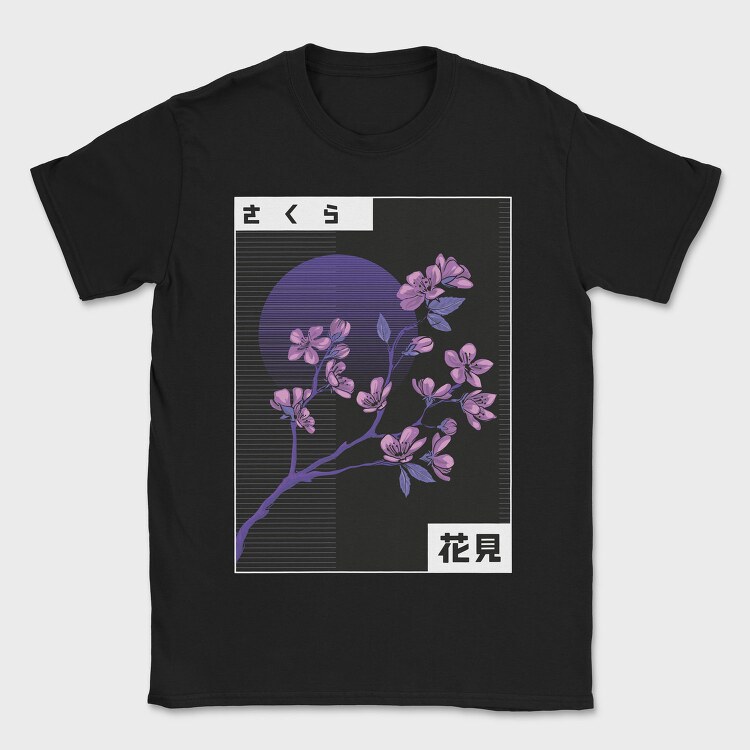 Vaporwave Cherry Blossom, Tricou Barbati (Unisex)
