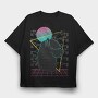 Vaporwave Alpaca Retro, Tricou Oversize Barbati (Unisex)