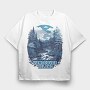 Vancouver Island Nature Tote, Tricou Oversize Barbati (Unisex)