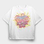 Pink Joystick Videogames Player One, Tricou Oversize Barbati (Unisex)