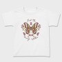 Pink Butterfly And Flowers Beauty Within, Tricou Copii