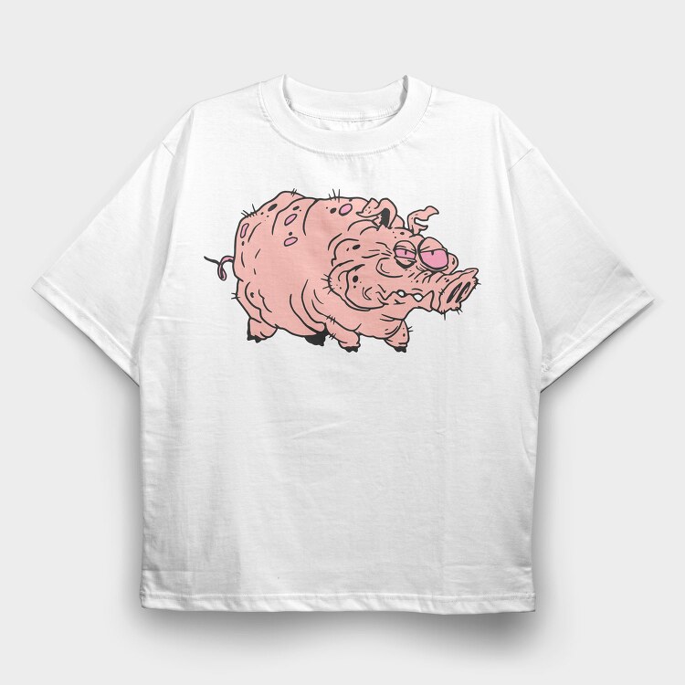 Piggy Party, Tricou Oversize Barbati (Unisex)