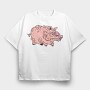 Piggy Party, Tricou Oversize Barbati (Unisex)