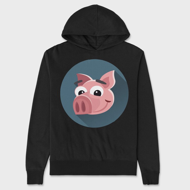 Piggy Bank Smile, Hanorac Oversize Barbati (Unisex)
