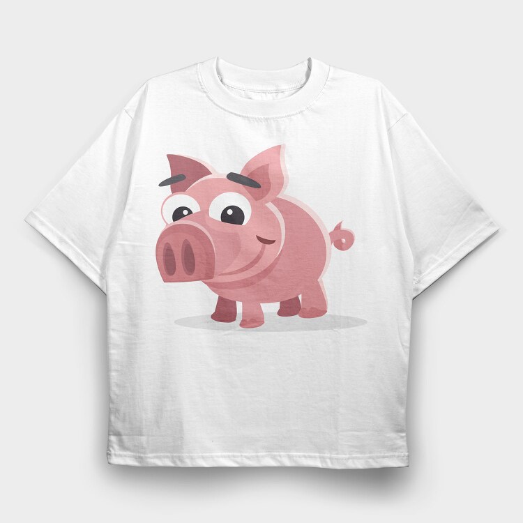 Piggy Bank Fun, Tricou Oversize Barbati (Unisex)