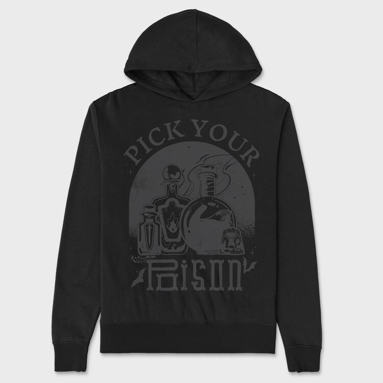 Pick Your Poison Halloween, Hanorac Oversize Barbati (Unisex)